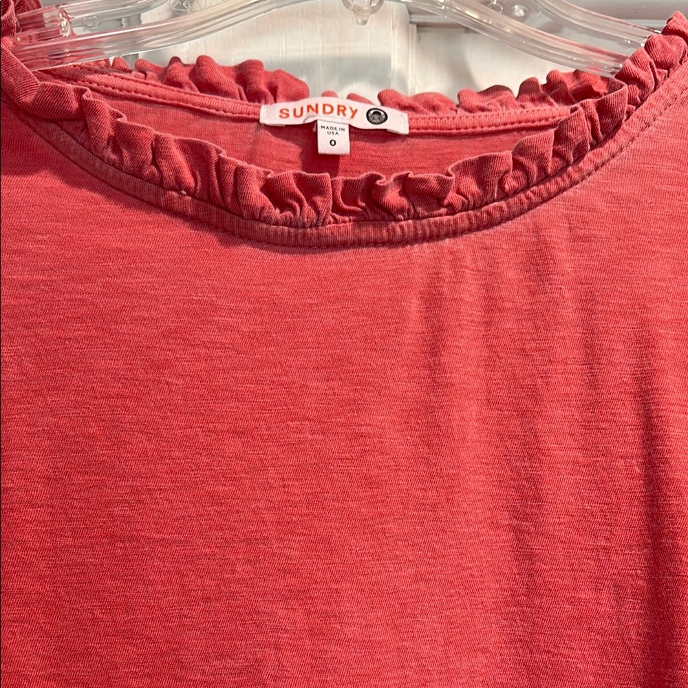 Sundry Ruffle Neckline Top - Picture 5 of 5
